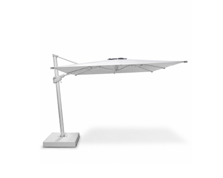 Alicante cantilever umbrella 3x3 metre canopy with weighted base