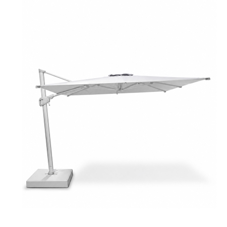 Alicante cantilever umbrella 3x3 metre canopy with weighted base
