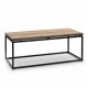 Firenze Coffee Table reclaimed wood top black frame front view