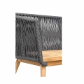 Mamoratta Love Seat wood leg joinery detail close up