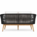 Mamoratta Love Seat full back view woven rope