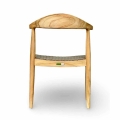 Roskilde synthetic rope chair front view - Danish mid-century style