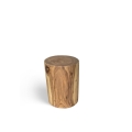 : Log side table stool side profile solid wood silhouette
