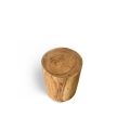 East Java Log Side Table Stool solid wood natural grain top view