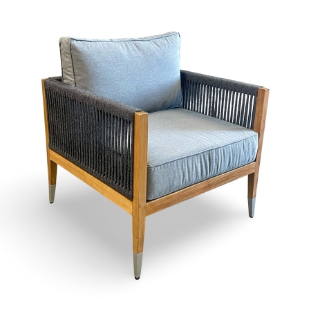 Oslo Lounge chair Charcoal Rope M F37 13 mm