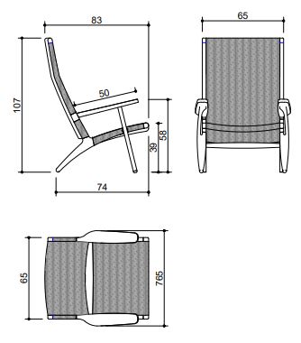 Svendborg Lounge Arm Chair Height Back | kris jensen design-Singapore