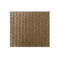 Copenhagen Retro Dining Arm Chair with Hyacinth Twist front view teak wicker