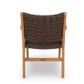 Indoor and outdoor Danish style dining arm chair in premium solid teak