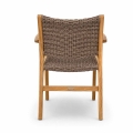 Hyacinth Twist woven wicker back panel dining arm chair rear view