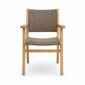 Hyacinth Twist woven wicker texture close up dining arm chair