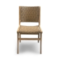 Modern teak dining side chair for restaurant, resort and home dining spaces