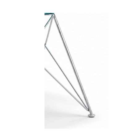Amalfi dining chair turquoise steel leg detail