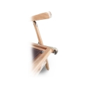 : New Port Deck Chair folded compact teak frame side view