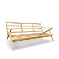 Solid teak Z frame joinery detail 3 Seater sofa