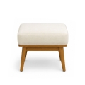 Tapered wood leg joinery detail Amager ottoman honey finish