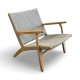 Svendborg lounge arm chair low in light Griege rope