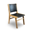 Copenhagen Retro Dining Side Chair Standard weave Dark Cuban White Cuban