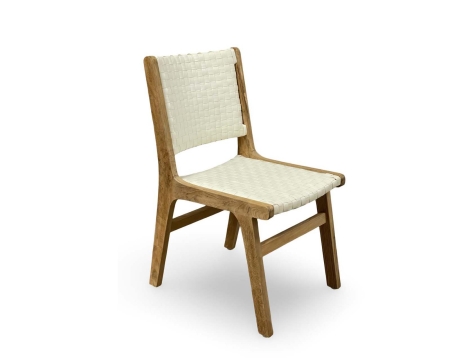 Copenhagen Retro Dining Side Chair Standard weave Dark Cuban White Cuban