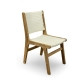 Copenhagen Retro Dining Side Chair Standard weave Dark Cuban White Cuban