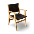 Copenhagen Retro Dining Arm Chair Standard weave Dark Cuban and White Cuban color options