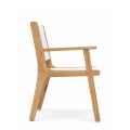 Tight basket weave pattern detail dining arm chair seat