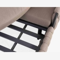 Sorrento Sofa 3 Seater outdoor knit taupe cushions black aluminium frame