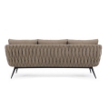 Sorrento outdoor sofa styled on covered terrace lounge setting