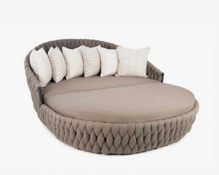 Sorrento Daybed aerial top down view split round cushion design