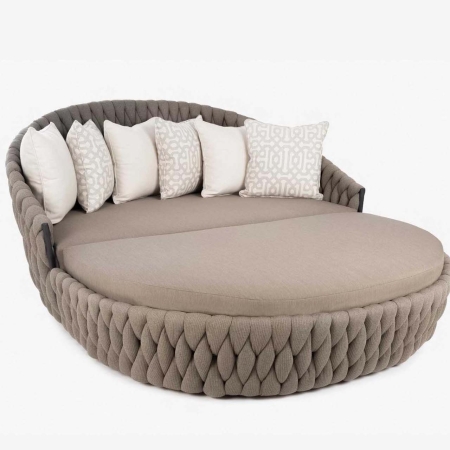 Sorrento Daybed aerial top down view split round cushion design