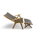 Newport recliner full lounging position angle view